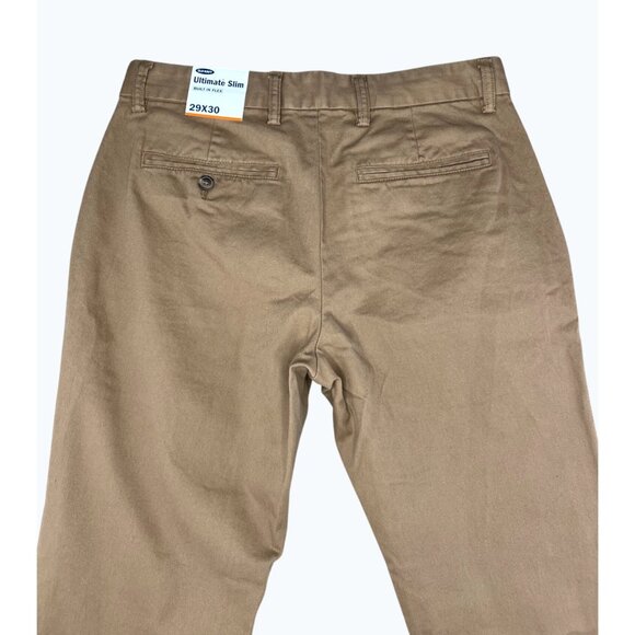 Old Navy Mens Ultimate Slim Built-In Flex Khaki Pants 29x30 Cotton Blend - Picture 11 of 13